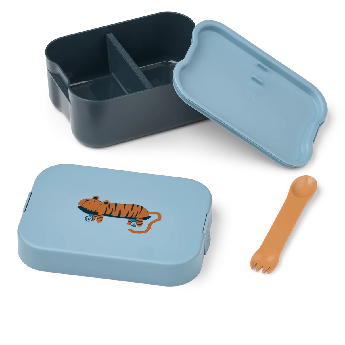 Liewood Kamil Lunchbox | Tiger / Beach Blue