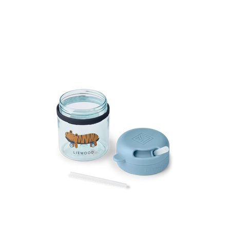 * Liewood Pavia Tritan Drinkbeker Met Rietje 280ml | Fun / Beach Blue