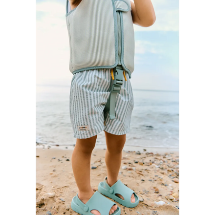 Liewood Duke Stripe Board Shorts | Peppermint / Crisp White