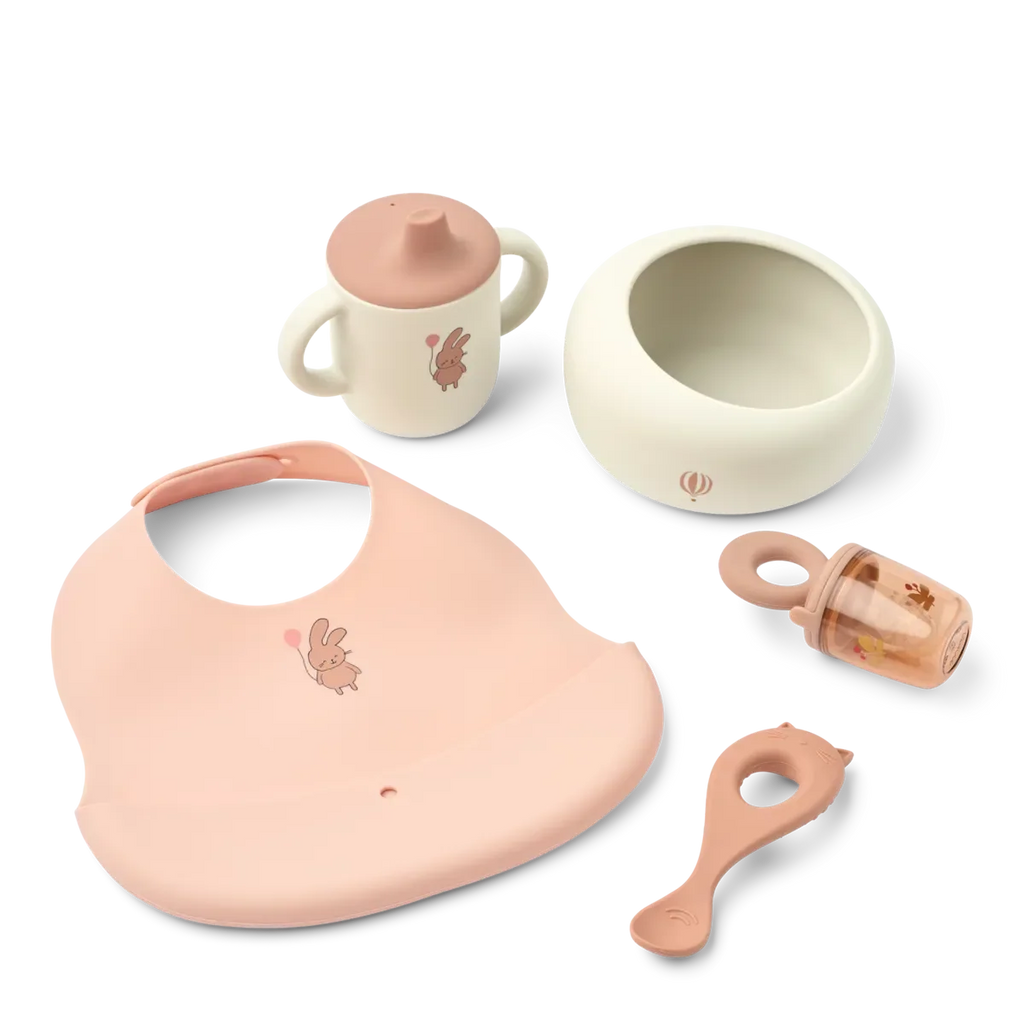 Liewood Mileah Baby Eetset | Wild child / Rosey