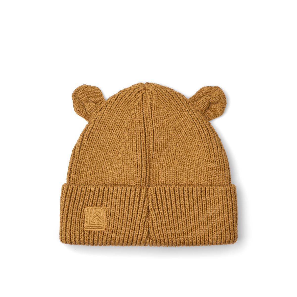 Liewood Gina muts in Golden caramel met geborduurde beerdetails