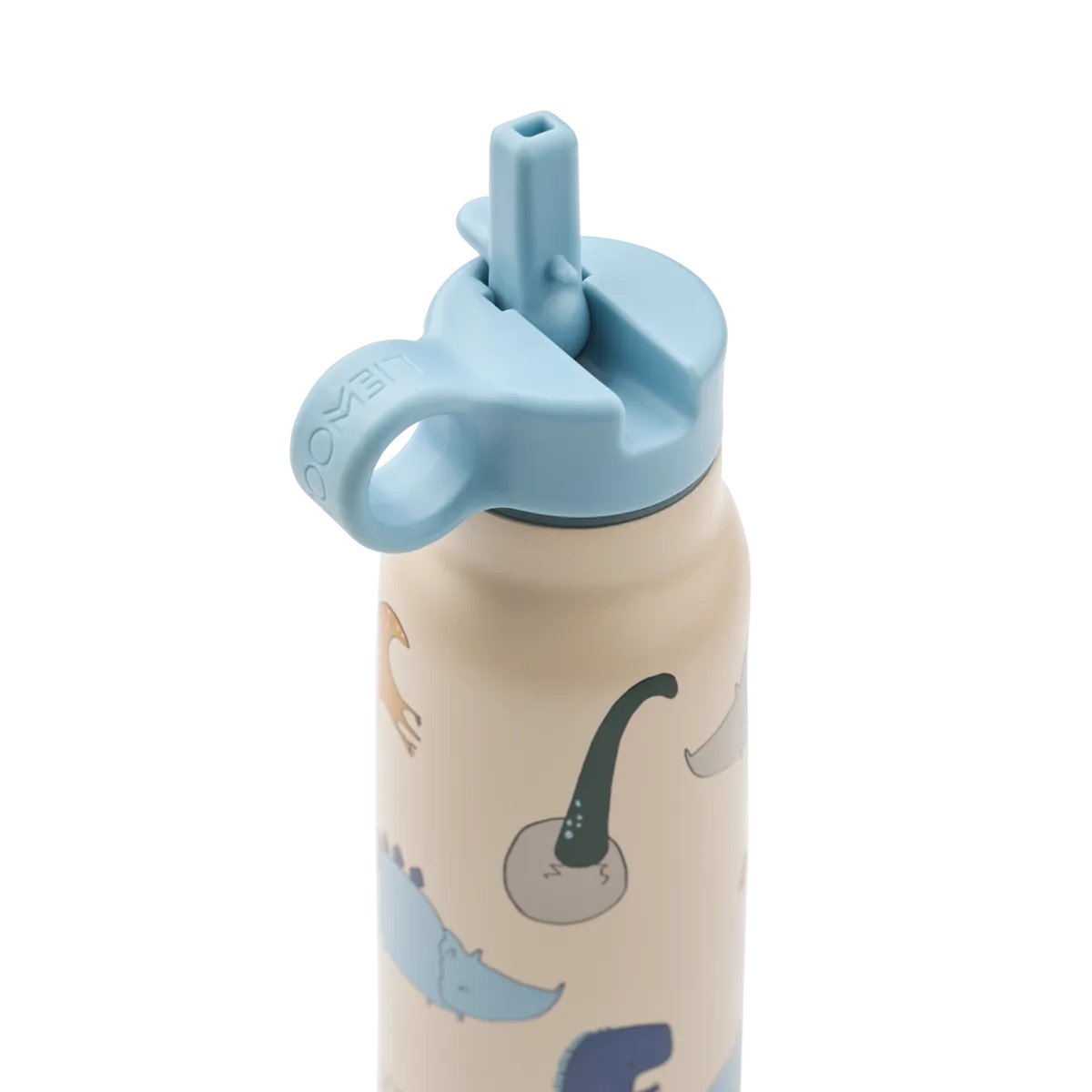 Liewood Falk drinkfles Butterfly Dino roar Sandy, geïsoleerde fles van 350 ml in roestvrij staal