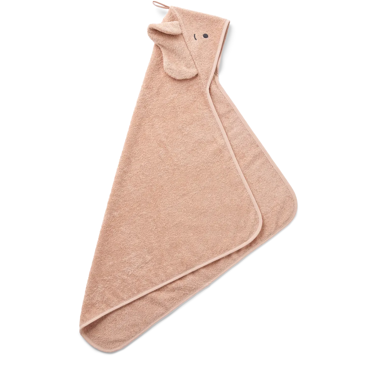 Liewood Albert badcape Pale Tuscany Olifant met capuchon en dierenoren, 70 x 70 cm groot
