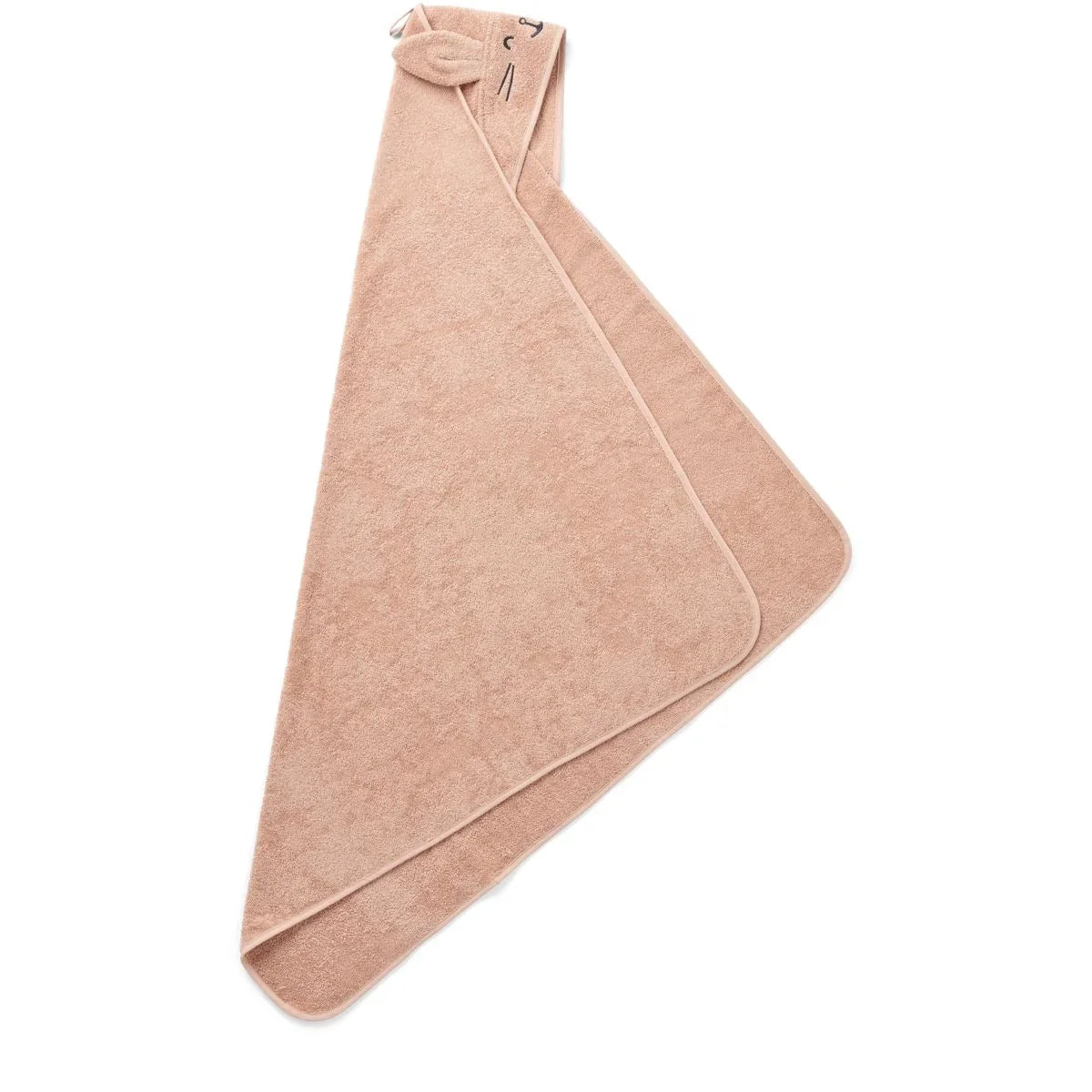 Liewood Augusta badcape 100x100 cm Pale Tuscany Rabbit met capuchon voor grotere kinderen