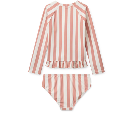 * Liewood Dagny Swim Set | Coral Blush / Creme de la Creme Stripe