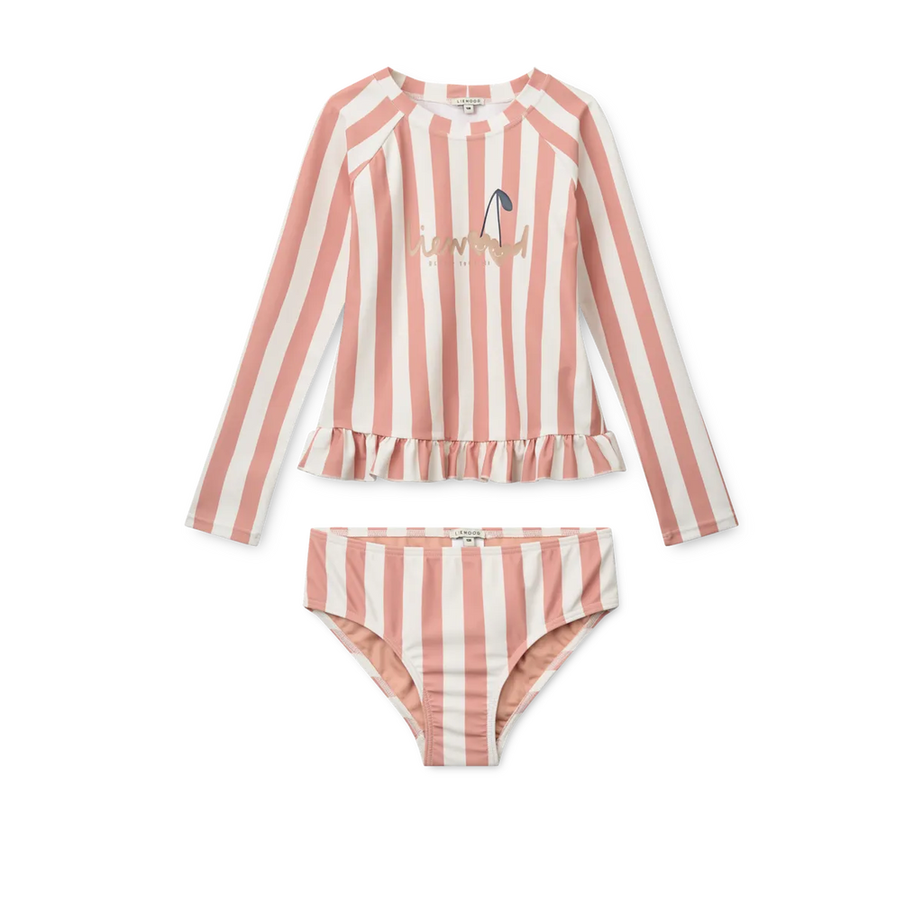 * Liewood Dagny Swim Set | Coral Blush / Creme de la Creme Stripe