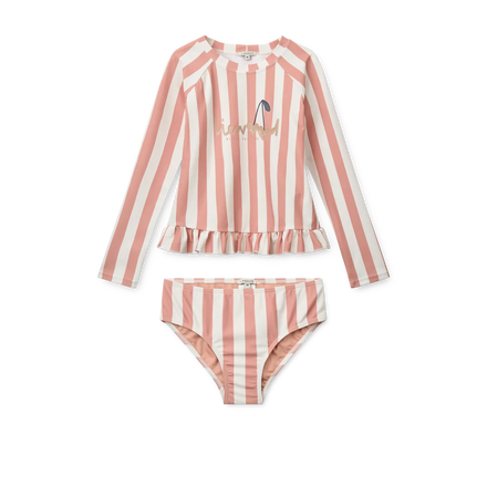 * Liewood Dagny Swim Set | Coral Blush / Creme de la Creme Stripe
