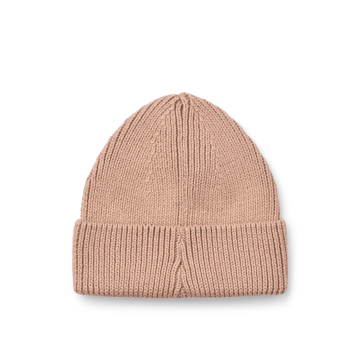 Liewood Ezra Beanie in Pale Tuscany met ribgebreide structuur en omgeslagen boord