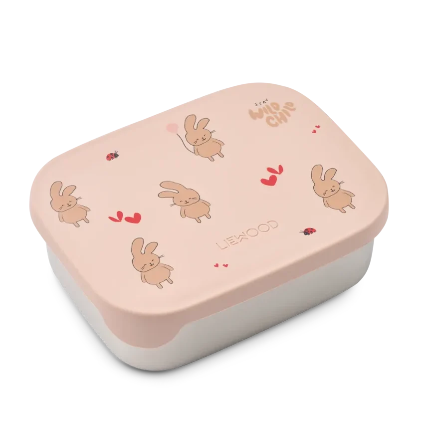 Liewood Arthur lunchbox Wild child Rosey, brooddoos van ca. 900 ml met siliconen deksel