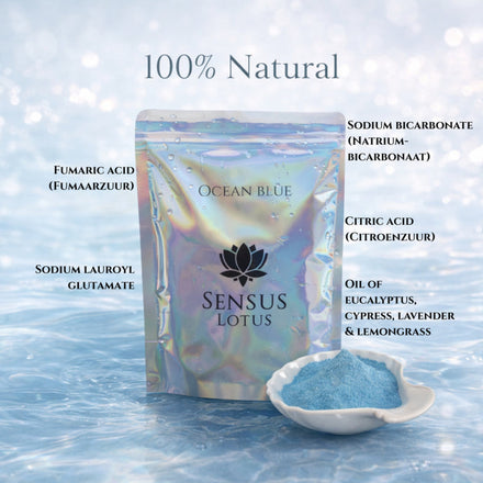 Sensus Lotus Lotuspoeder Ocean Blue, zakje met blauw poeder