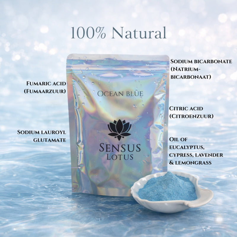 Sensus Lotus Lotuspoeder Ocean Blue, zakje met blauw poeder