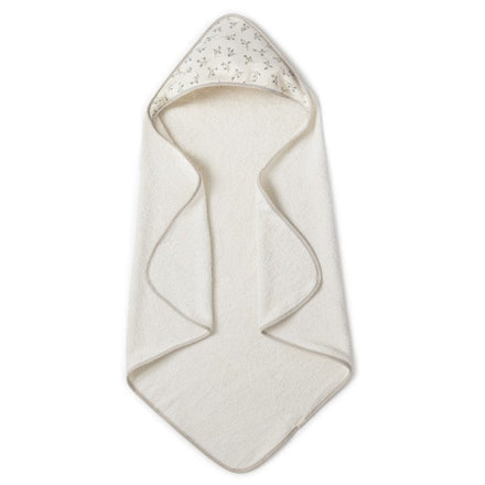 Babyshower Badcape Olive Bloom, vooraanzicht op witte achtergrond