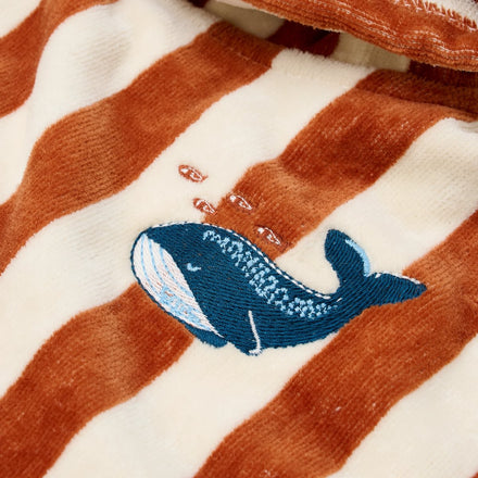 Little Dutch Strandponcho | Ocean World Brown Stripe