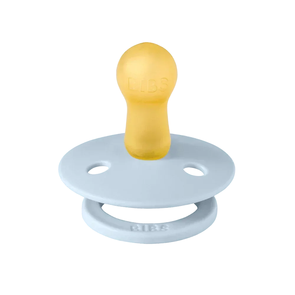 Bibs Fopspeen Size 2 Latex Rond 2 pack | Baby Blue / Dusty Blue