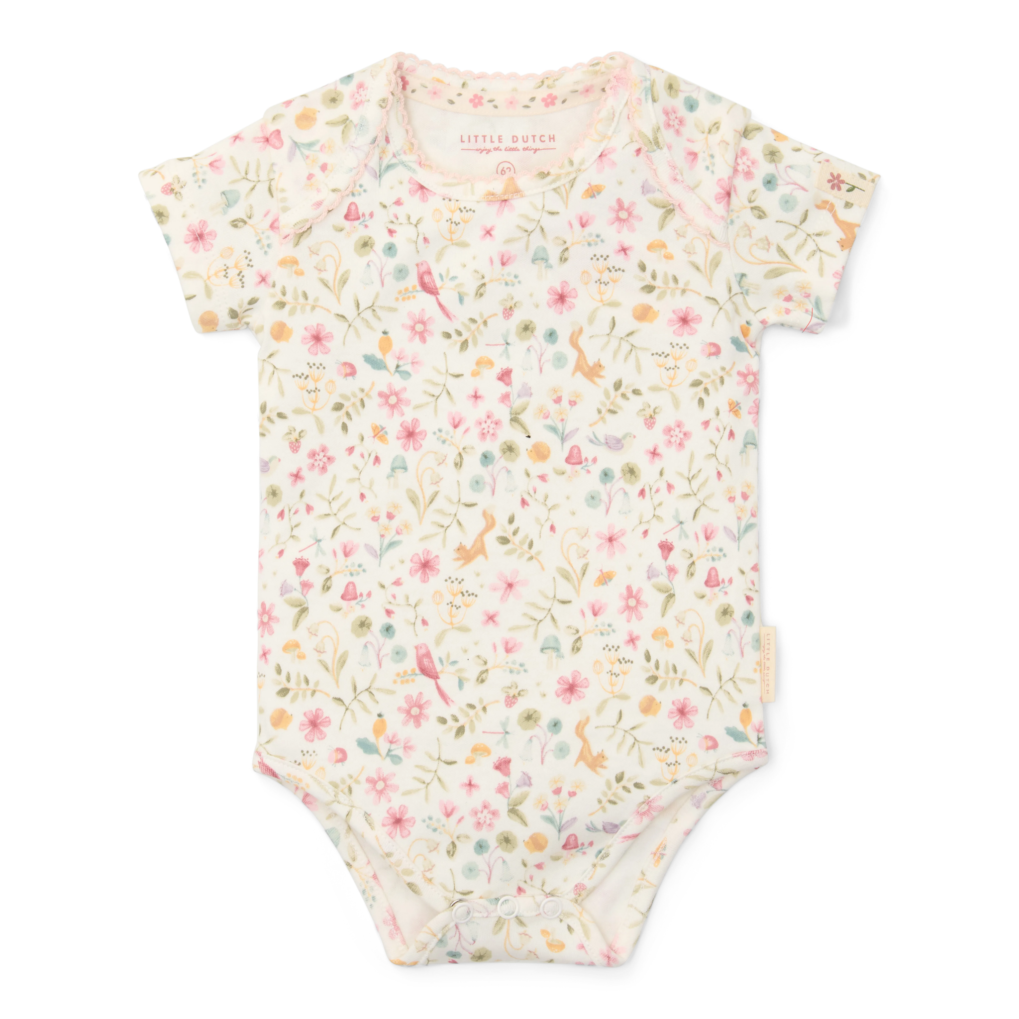 Little Dutch Romper Korte Mouw | Fairy Garden Wit