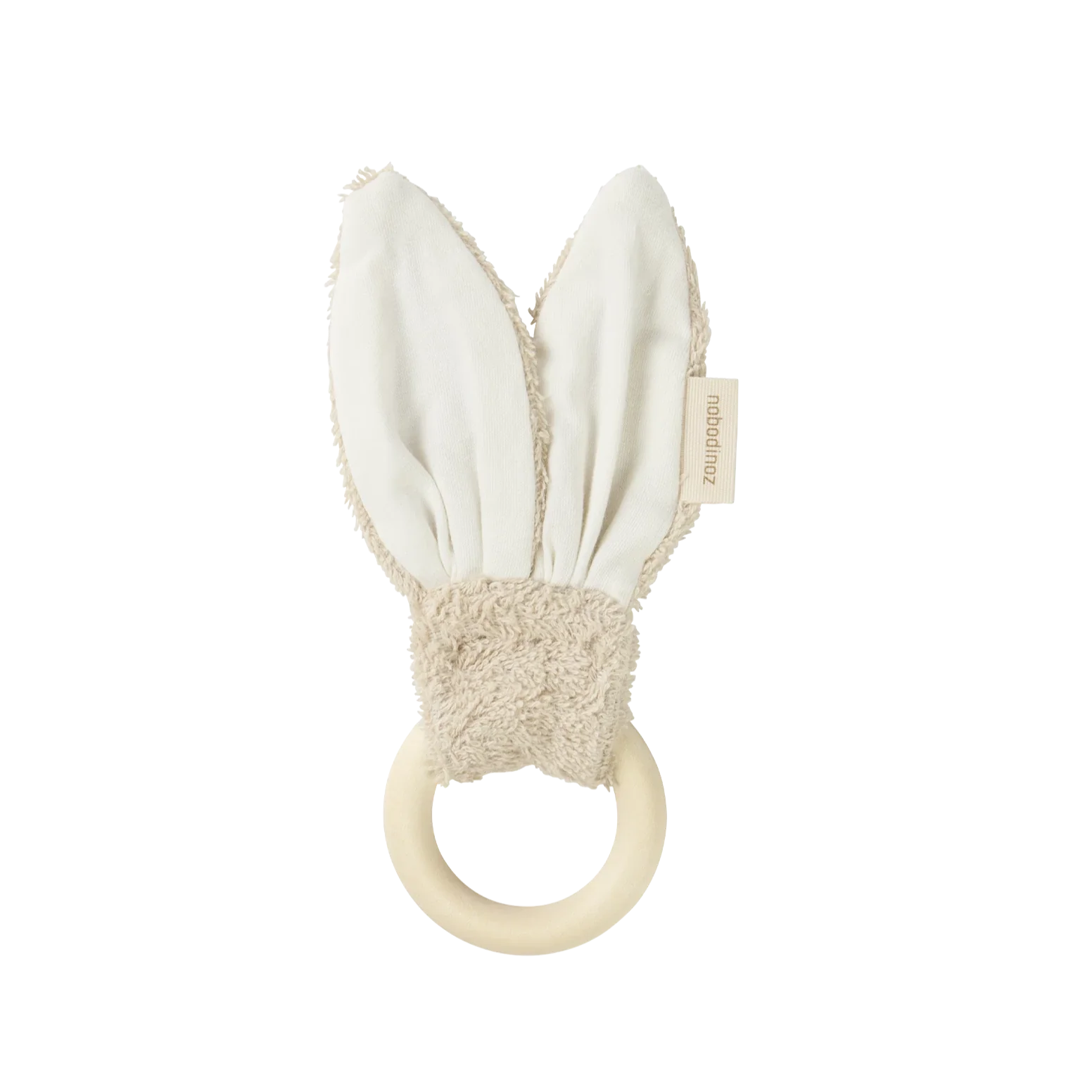 Nobodinoz Bunny Bijtring 7cm | Almond