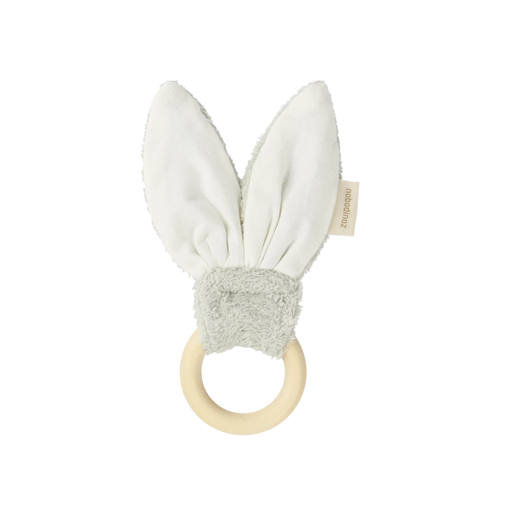 Nobodinoz Bunny Bijtring 7cm | Sage Green