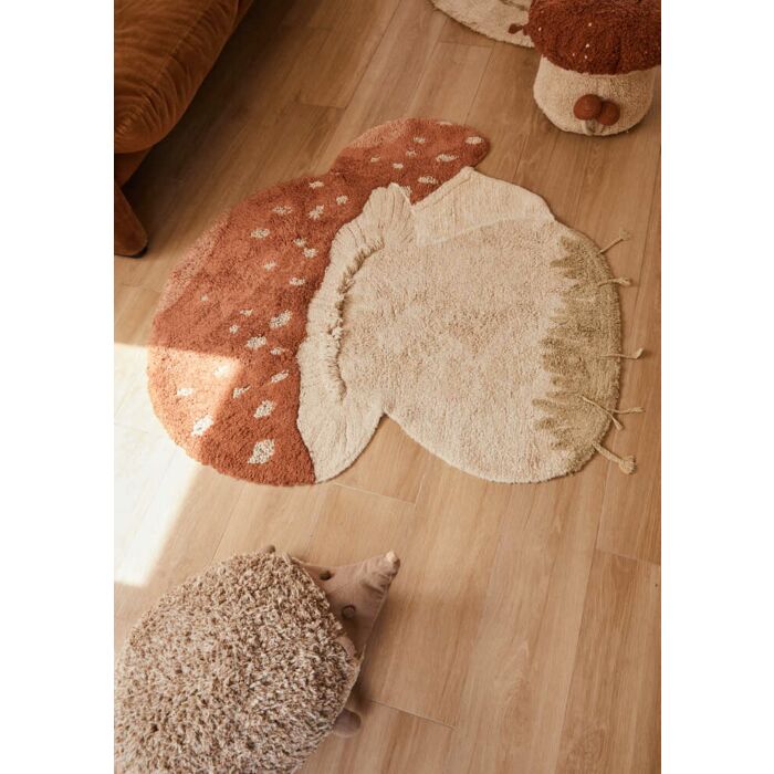 Lorena Canals Machinewasbaar Tapijt Rug 120x120cm | Boletus