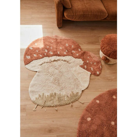 Lorena Canals Machinewasbaar Tapijt Rug 120x120cm | Boletus