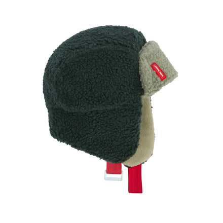 Hello Hossy muts met oorbescherming Cozy Neo, groene teddy muts met oorflappen