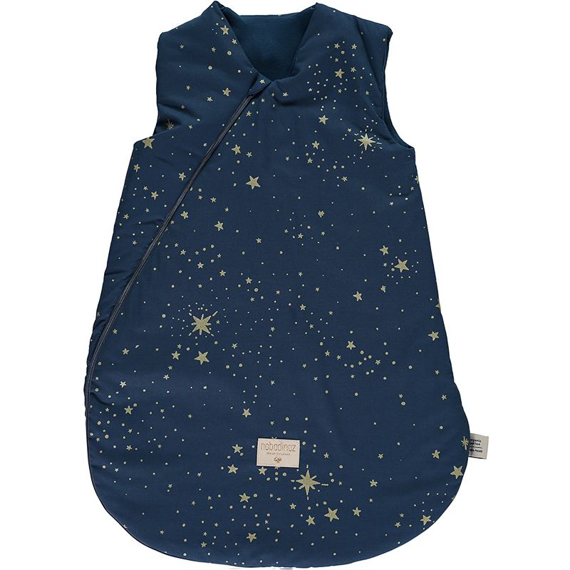 * Nobodinoz Cocoon Mid Season Slaapzak 0-6 maanden | Gold Stella / Night Blue