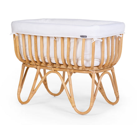 Childhome Rattan Wiegje 90x50x70cm | Jersey Omrander Ecru