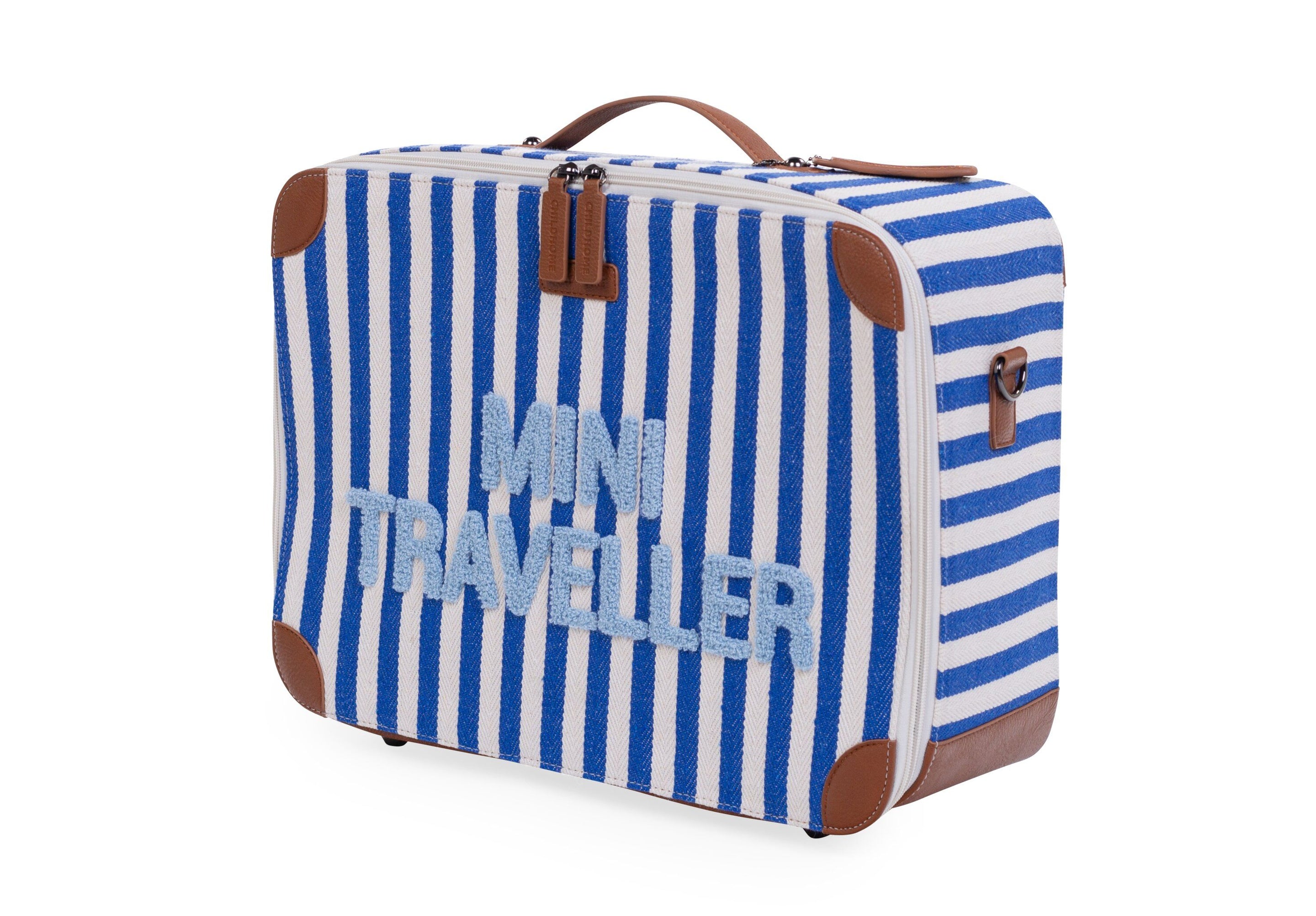 Childhome Mini Traveller Valiesje | Stripes Electric Blue / Light Blue