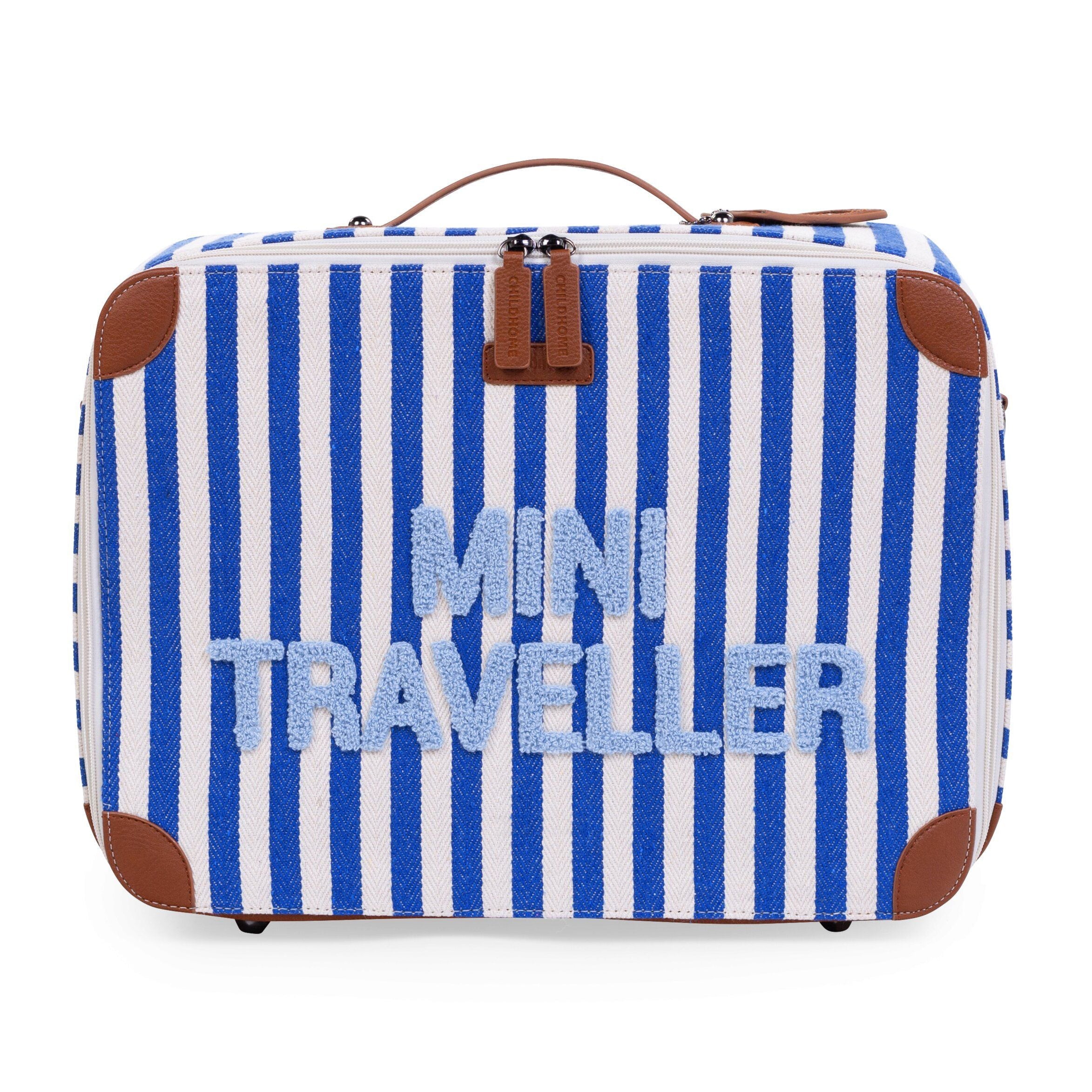 Childhome Mini Traveller Valiesje | Stripes Electric Blue / Light Blue