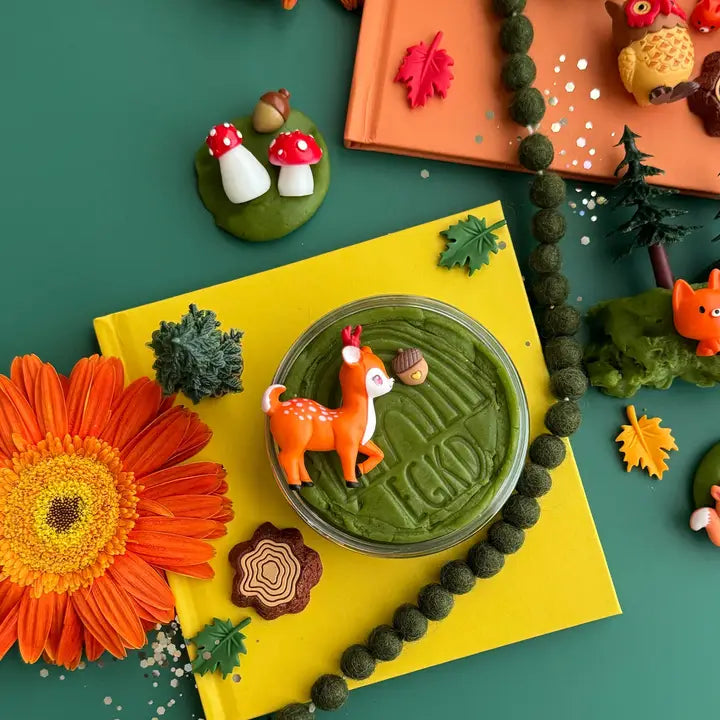 Figuurtjes van hert, uil en eekhoorn uit de Forest Friends klei speelset