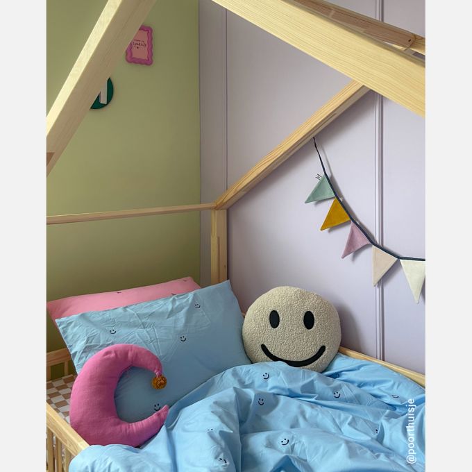 Studio Ditte Dekbedovertrek 140x220cm | Smiley Blue