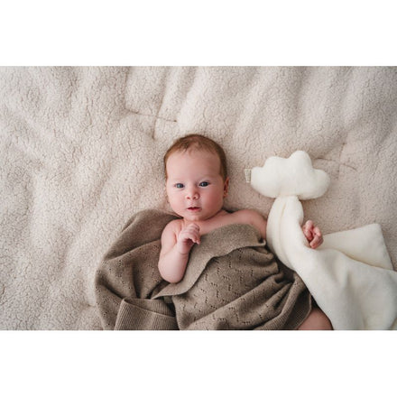 Babyshower Knuffeldoekje Nuvole Bamboo Touch, tweede sfeerbeeld van het knuffeldoekje