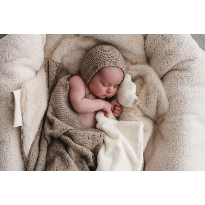 Babyshower Knuffeldoekje Nuvole Bamboo Touch, sfeerbeeld in de kinderkamer