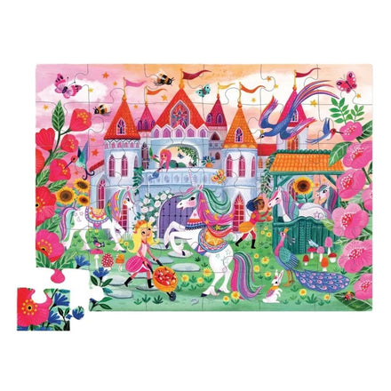 Crocodile Creek Shaped Box Puzzel 36ST | Unicorn Kasteel