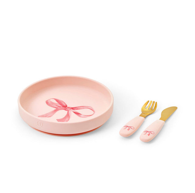 Elodie Details Silicone Sticky Bord Set | Rosy Bow
