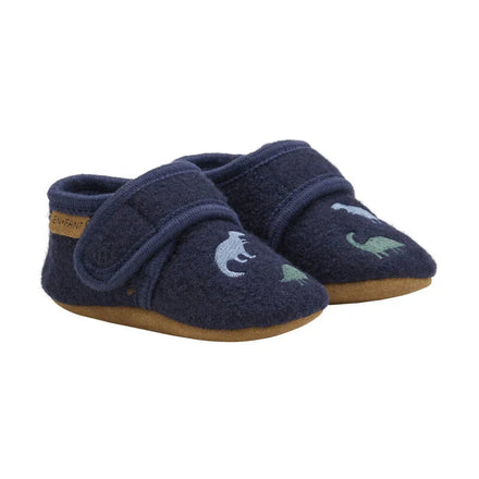 En Fant Baby Slofjes Wol | Navy Dino