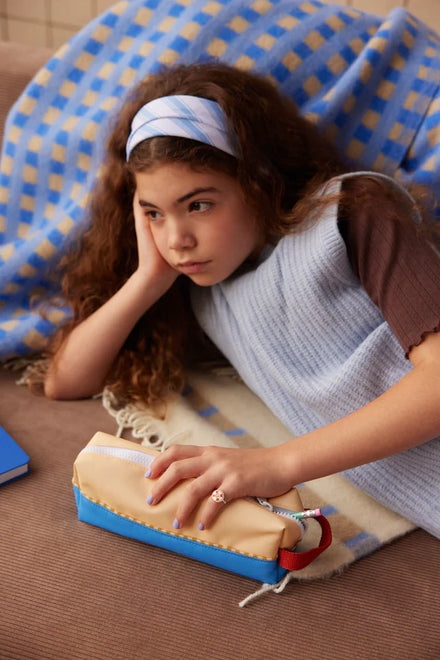 Sticky Lemon Pennenzak | Sandy Yelow + Radar Blue