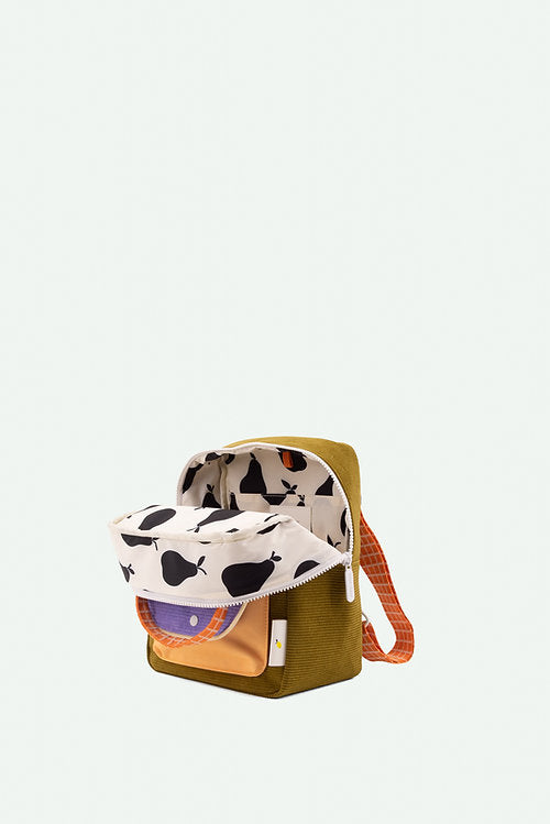 * Sticky Lemon Rugzakje Small | Farmhouse Corduroy Soil Green