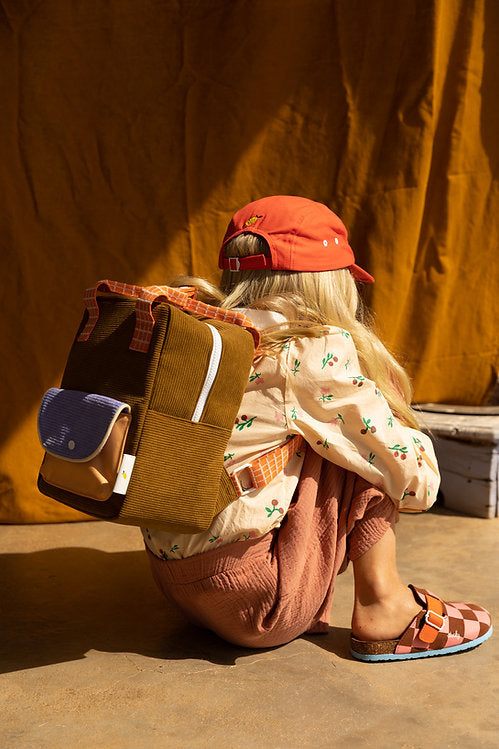 * Sticky Lemon Rugzakje Small | Farmhouse Corduroy Soil Green