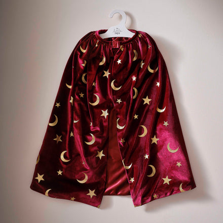 Ginger Ray Halloween Magician Cape The Little Rays | Fluweel Bordeaurood