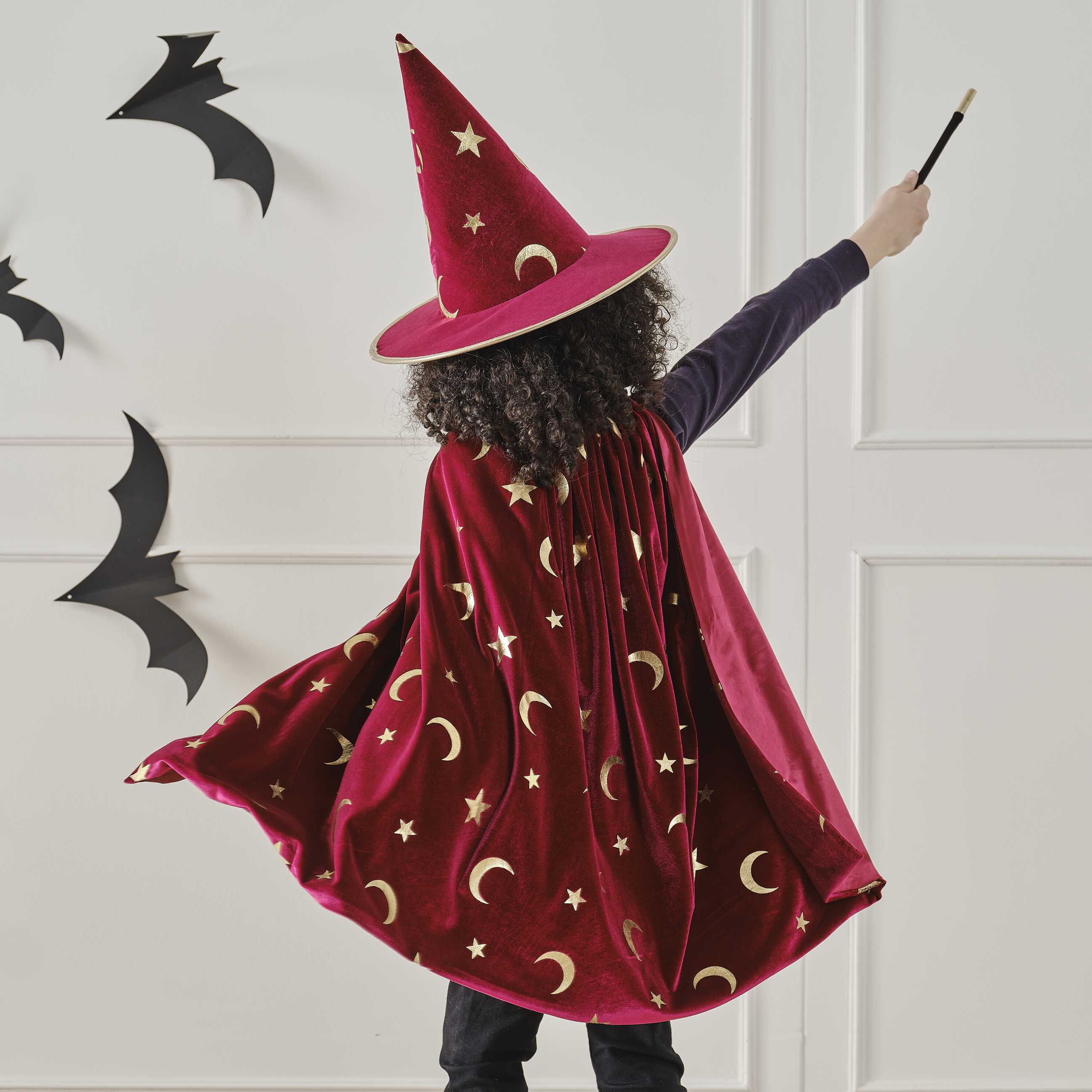 Ginger Ray Halloween Magician Cape The Little Rays | Fluweel Bordeaurood