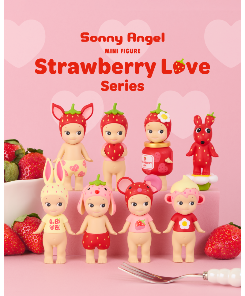 Sonny Angel Gelukspopje Strawberry Love Serie | 1 stuk