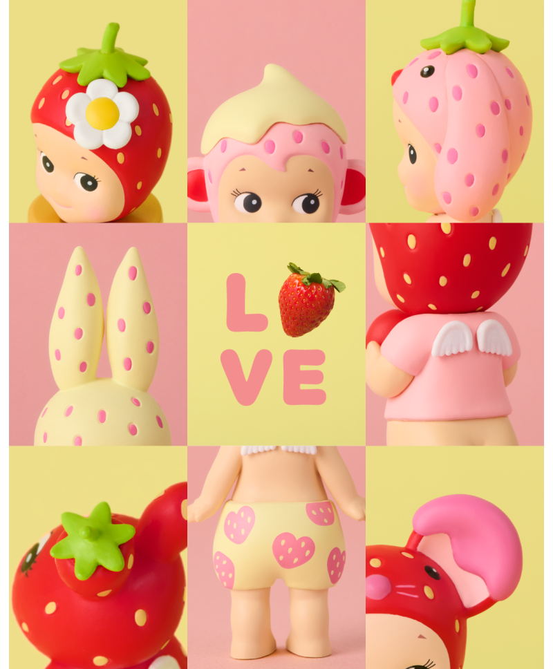 Sonny Angel Gelukspopje Strawberry Love Serie | 1 stuk