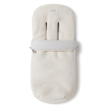 Babyshower Voetenzak Buggy Fleece Mouton, vooraanzicht op witte achtergrond