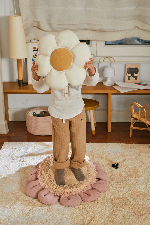 Lorena Canals Pouffe | Pink Daisy Vloerkussen