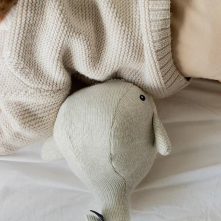 Flow Amsterdam Oplaadbare Knuffel Met Hartslag Moby Whale | Grey