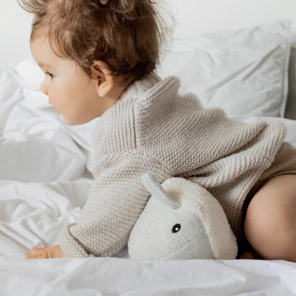 Flow Amsterdam Oplaadbare Knuffel Met Hartslag Moby Whale | Grey
