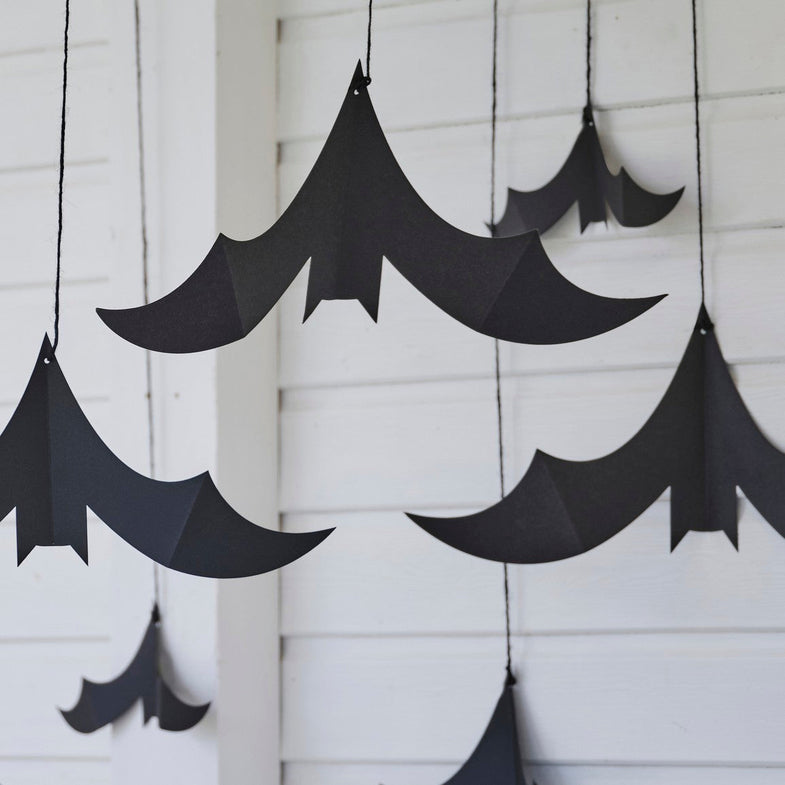 Ginger Ray Hanging Bats Halloween Decoration