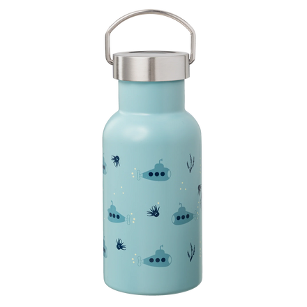 Fresk Submarine thermosfles met sportdop, rietje en draaidop, 20,5 cm hoog, bij De Gele Flamingo