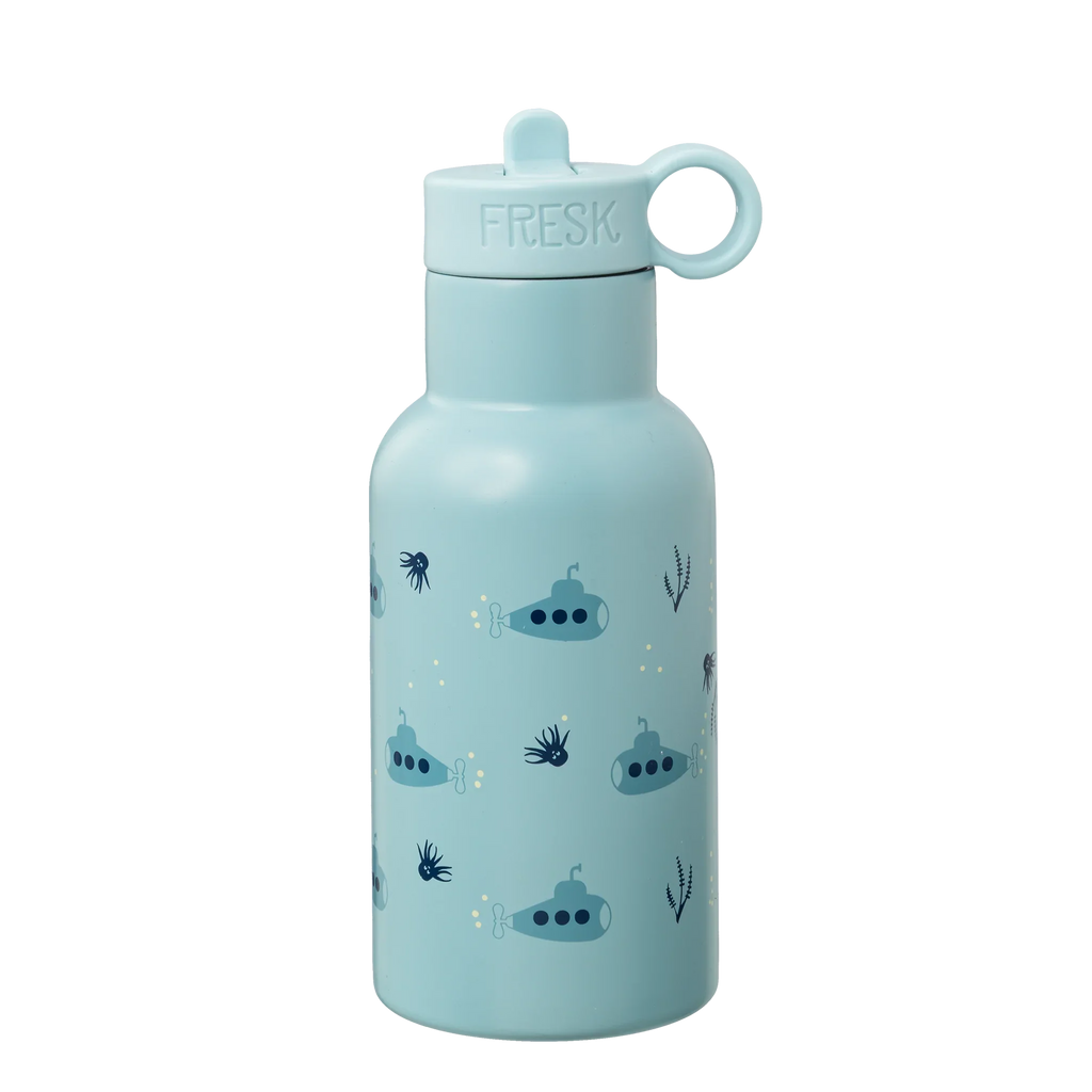 Fresk RVS thermo drinkfles 350 ml met Submarine-print, bij De Gele Flamingo