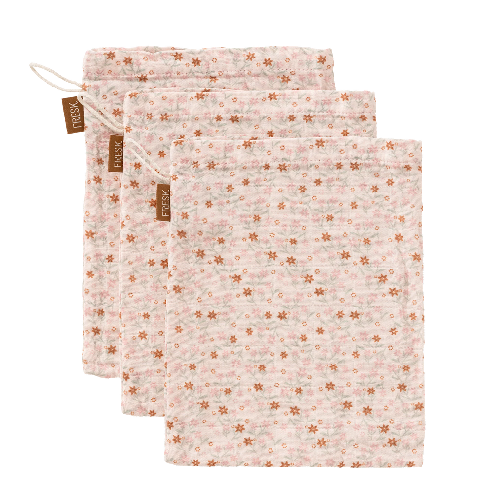 Fresk Set 3 Hydrofiele Washandjes | Garden Flowers